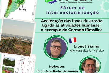 Palestra “Aceleração das taxas de erosão ligada às atividades humanas: o exemplo do Cerrado (Brasília)”
