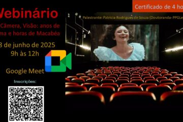 Webinário aborda literatura e cinema com foco em A hora da estrela, de Clarice Lispector