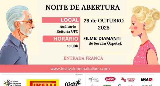 UFC sedia Festival de Cinema Italiano em Fortaleza; sessão de abertura exibe o filme Diamanti, de Ferzan Özpetek UFC sedia Festival de Cinema Italiano em Fortaleza; sessão de abertura exibe o filme Diamanti, de Ferzan Özpetek