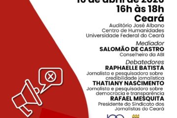 IV Semana Nacional de Jornalismo promove debate na UFC sobre notícias falsas, desinformação e manipulação
